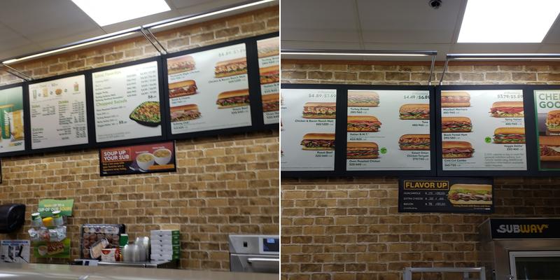 Subway Menu