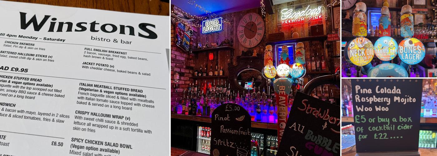 Winstons Bistro & Bar Menu