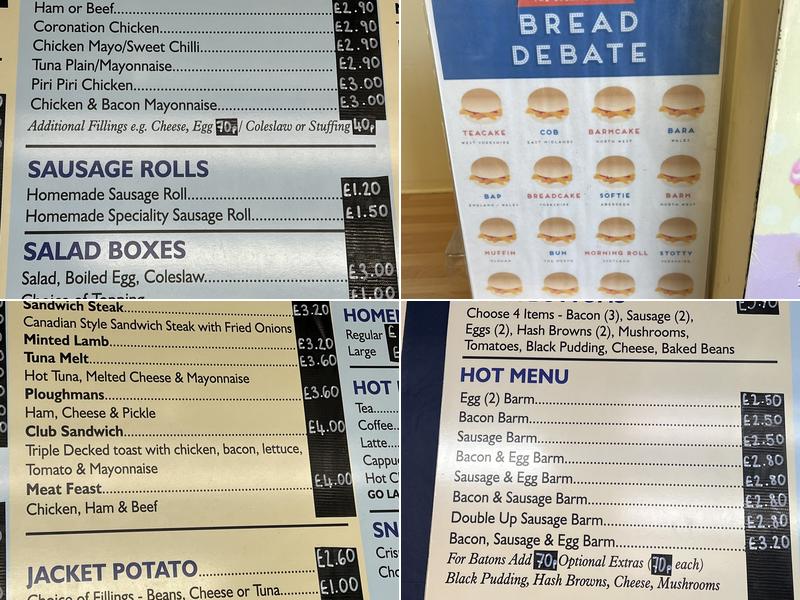 Crumbs Sandwich Shop Menu