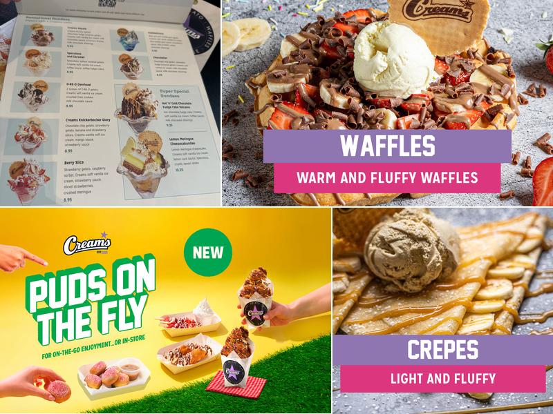 Creams Cafe Blackpool Menu