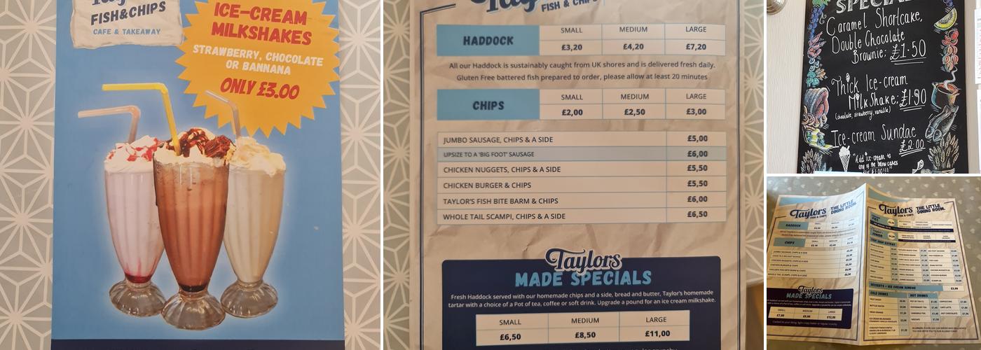 Taylor's Fish & Chips • Cafe & Take Away Menu