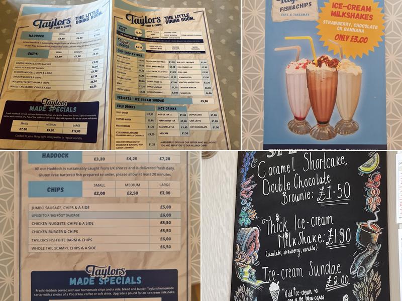 Taylor's Fish & Chips • Cafe & Take Away Menu
