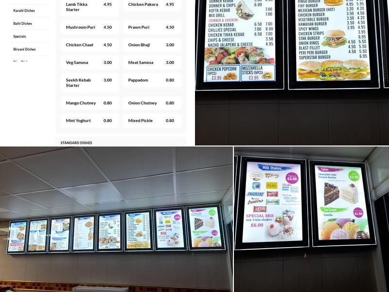 Tariqs Chilli Hut Menu