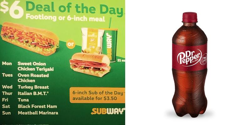 Subway Menu