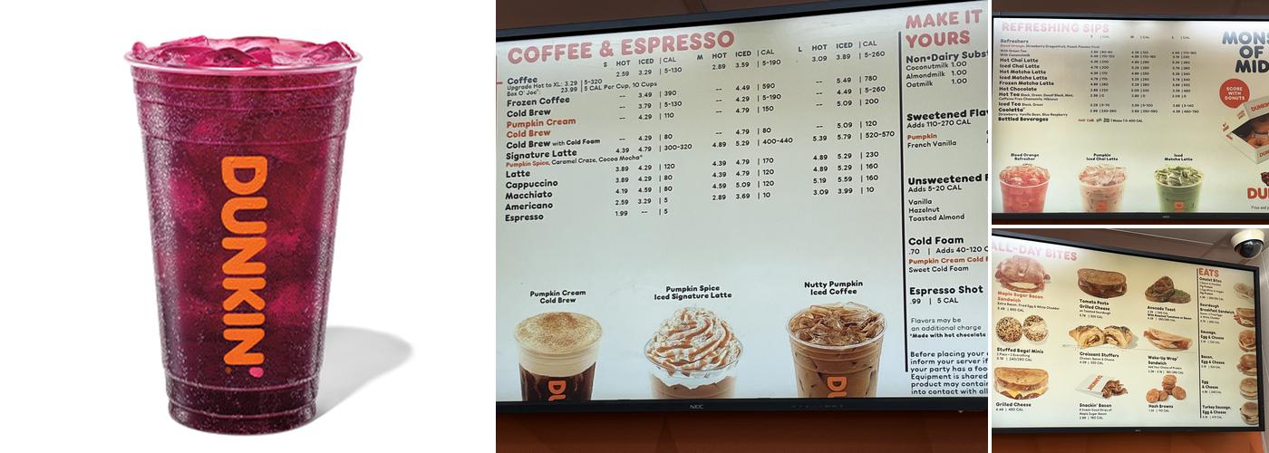 Dunkin' Menu