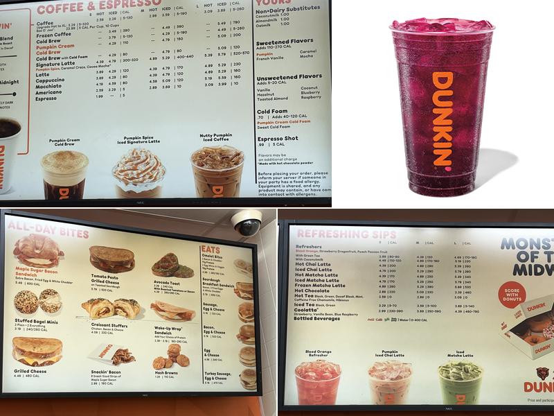 Dunkin' Menu