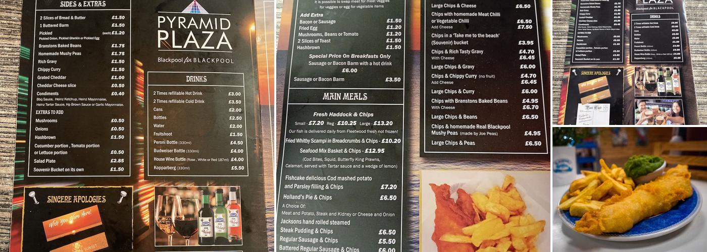 Blackpool Fish Factory Menu