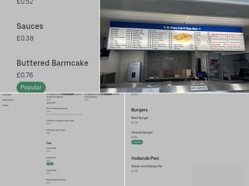 St. Friary • Traditional Fish & Chips Menu