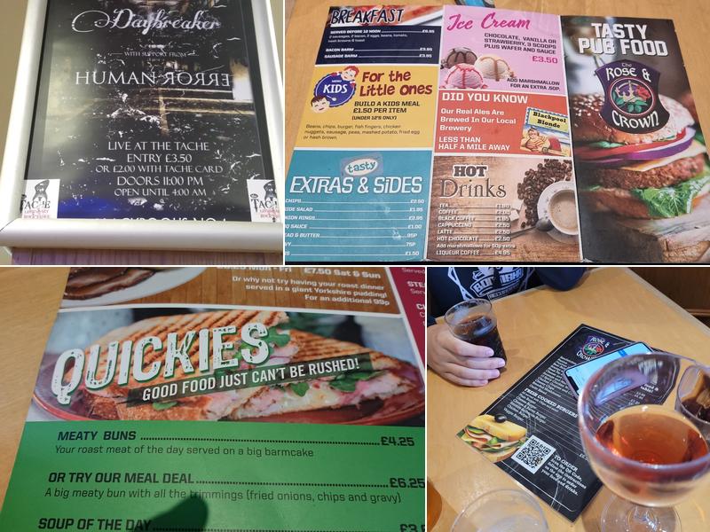 The Rose & Crown Menu