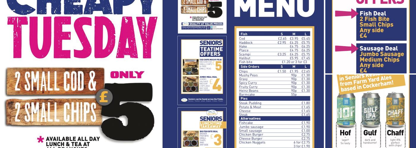 Seniors Poulton-le-Fylde Menu