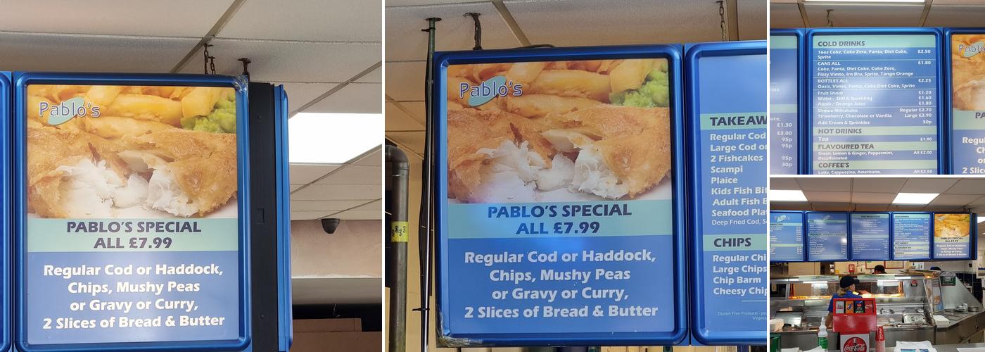 Pablo's Menu