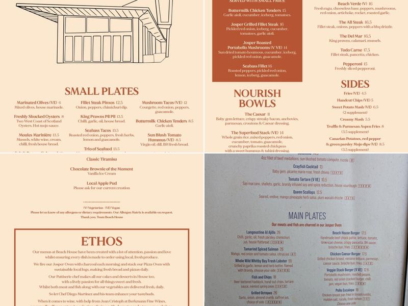 Beach House Bistro & Bar Menu
