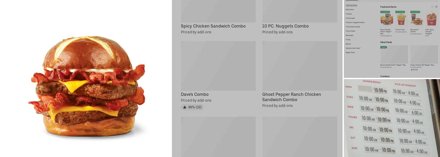Wendy's Menu