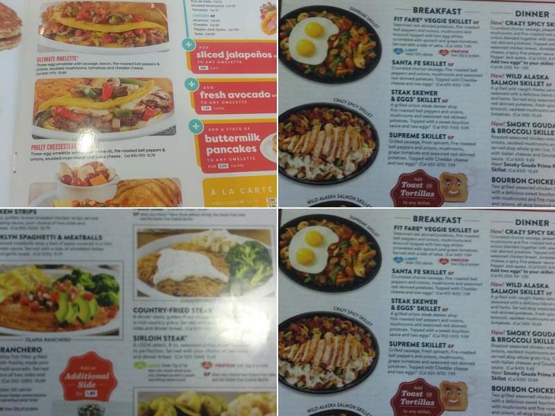 Denny's Restaurant Menu