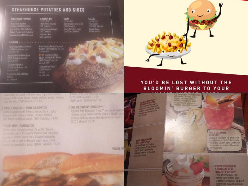 Outback Steakhouse Menu