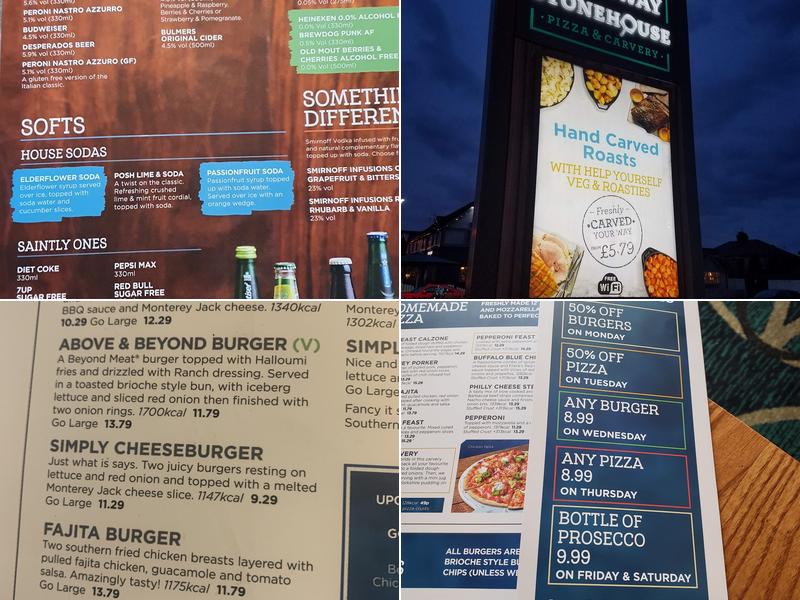 The Tramway, Cleveleys Menu