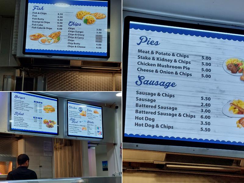 Food 2 Go Fish & Chips Menu