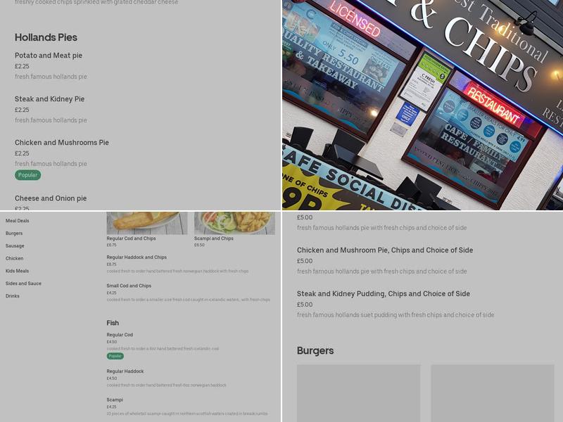 C Fresh Blackpool Menu
