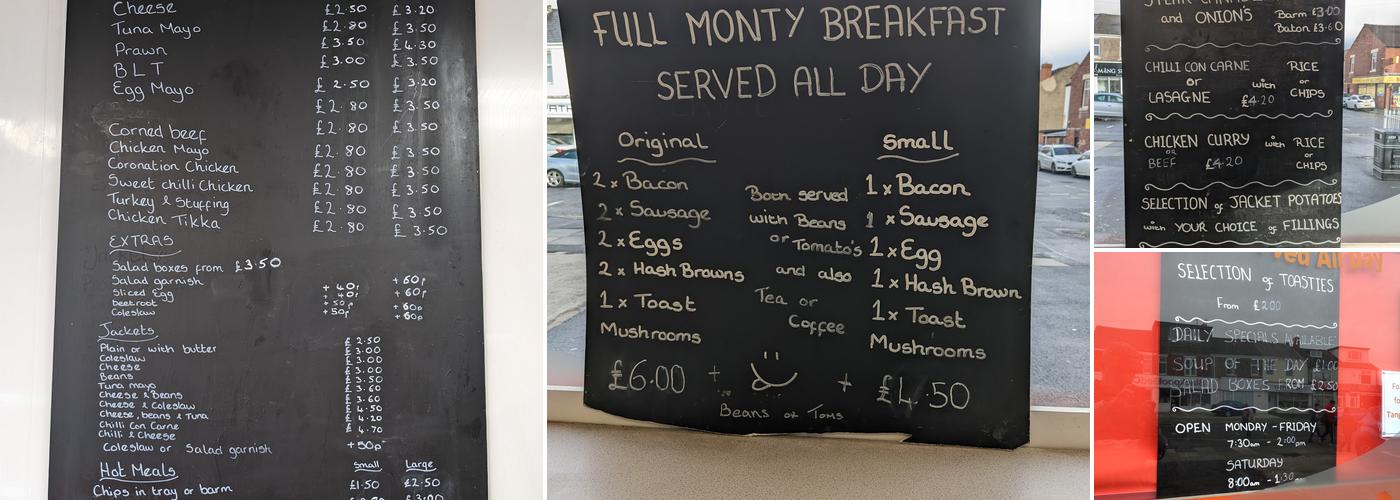 Tangerine Sarny Menu