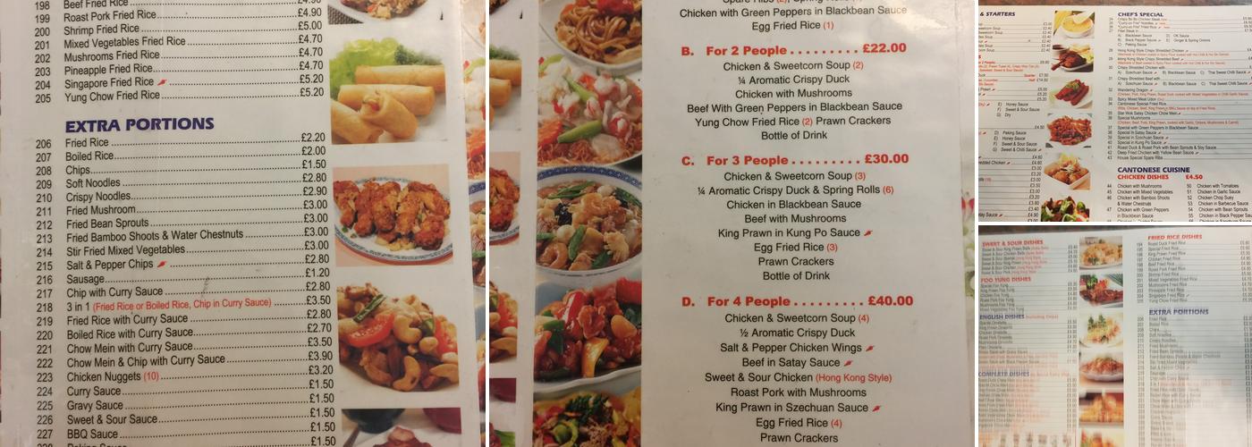Star Wok Menu