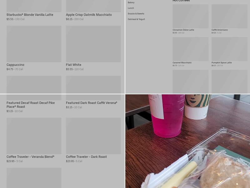 Starbucks Coffee Company Menu