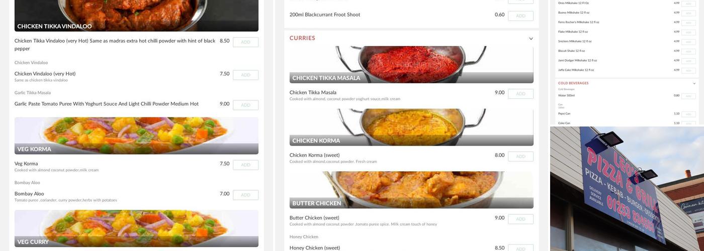 Leos pizza and grill Menu