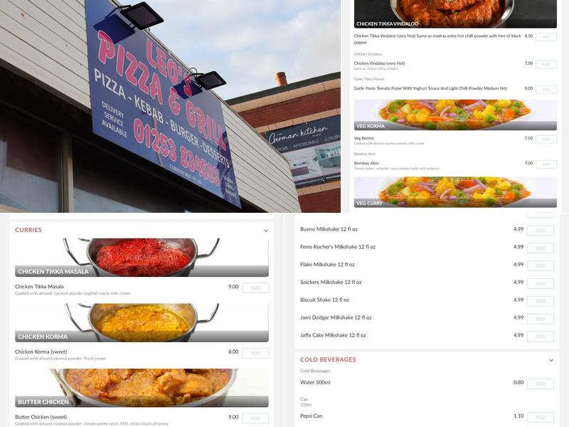 Leos pizza and grill Menu