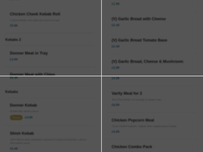 The Flaming Grill Bolton Menu