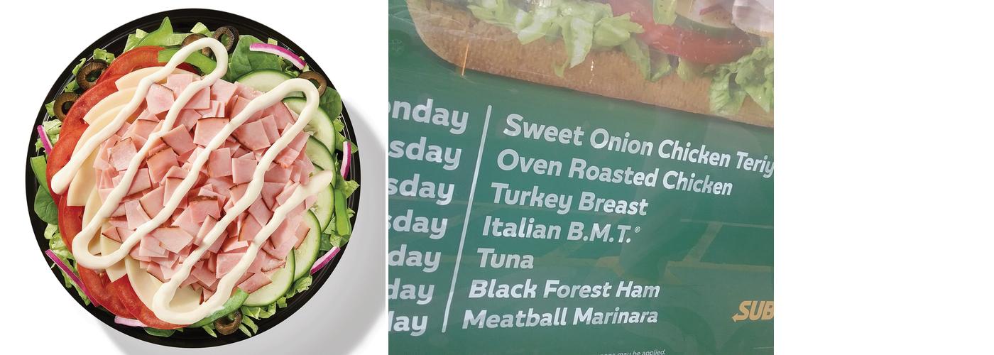 Subway Menu
