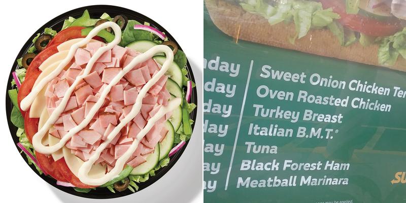 Subway Menu
