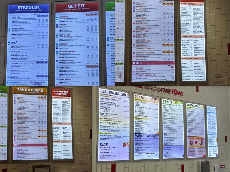 Smoothie King Menu