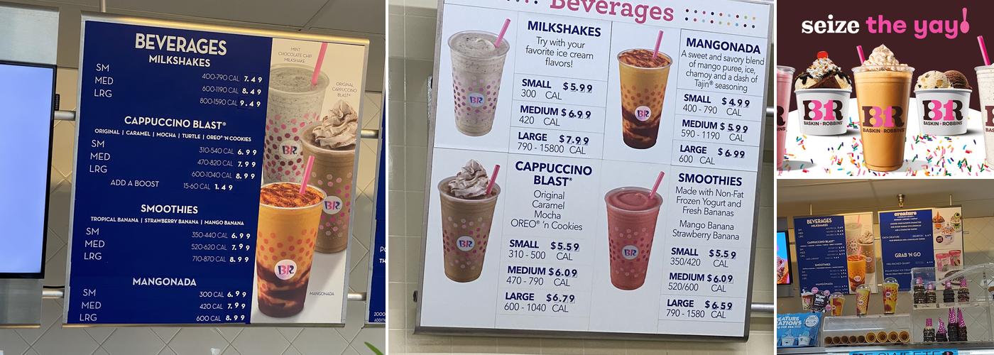 Baskin-Robbins Menu