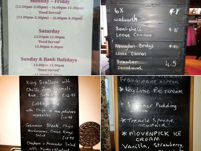 Lions Of Bledlow Menu