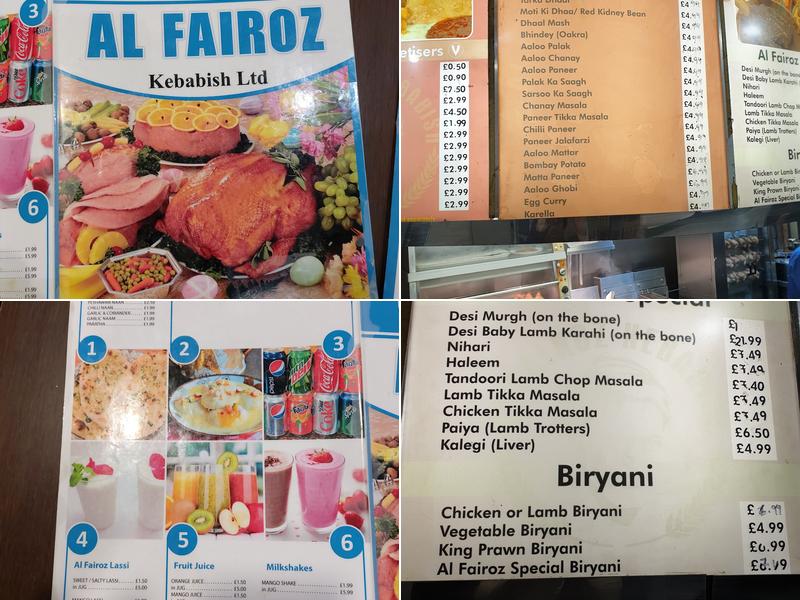 Al Fairoz Kebabish Menu
