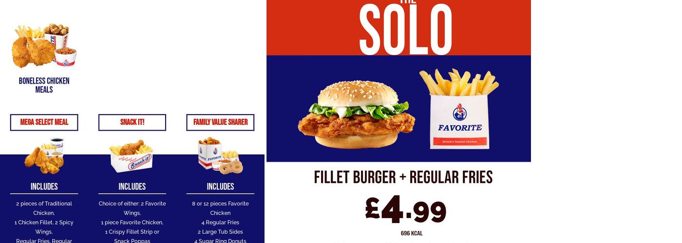 Favorite Chicken & Ribs Bletchley Menu