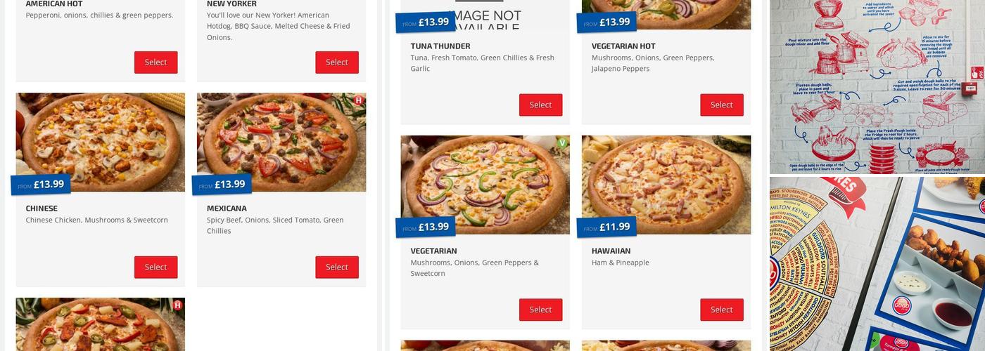 Pizza Go Go Bletchley Menu