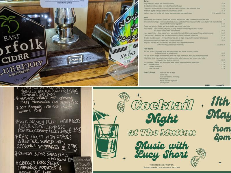 The Shoulder of Mutton Menu