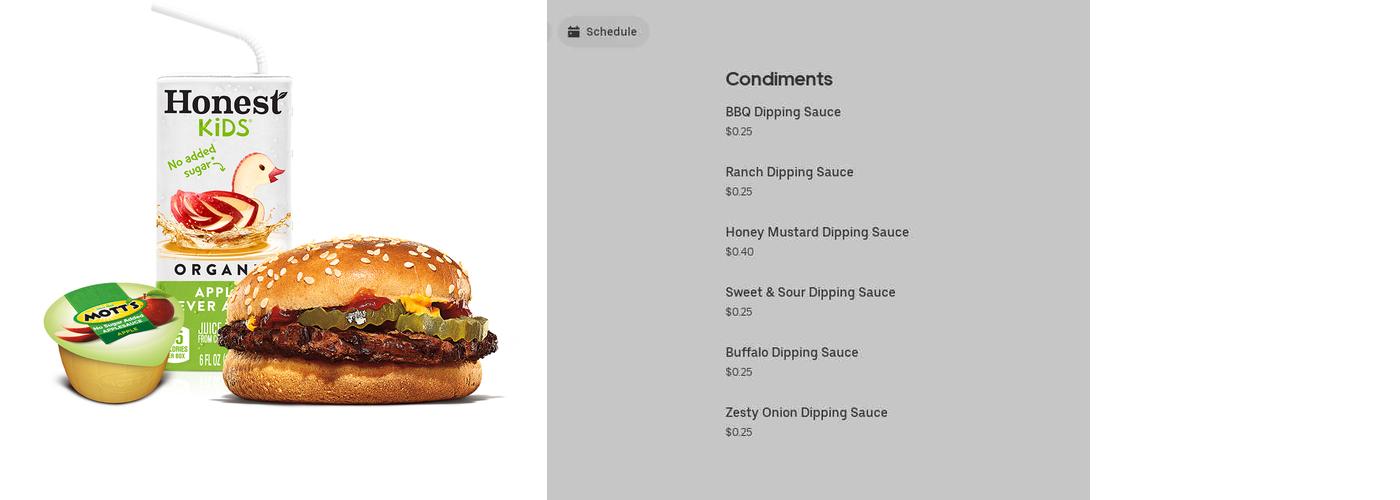 Burger King Menu