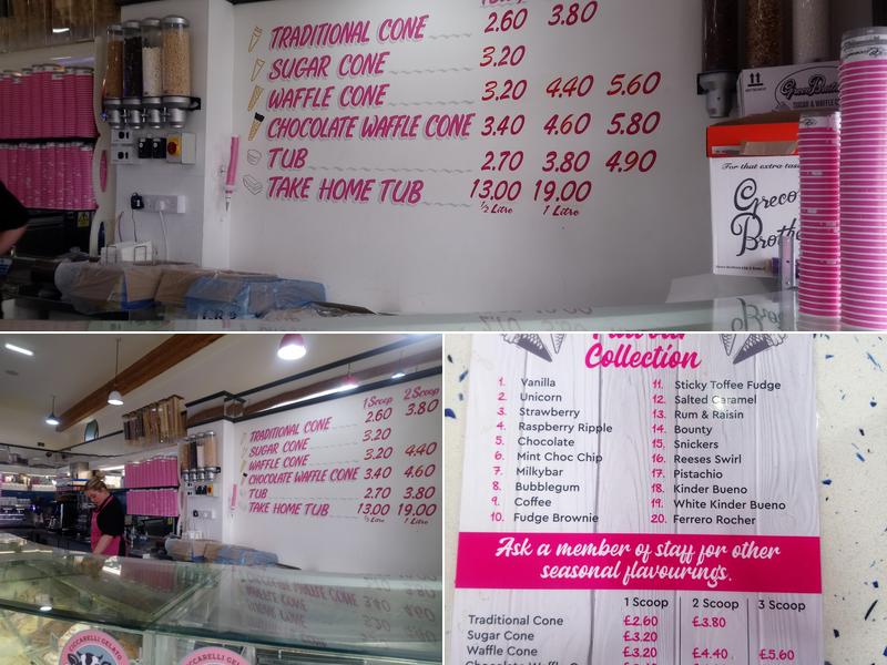 Ciccarelli Italian Gelato Menu