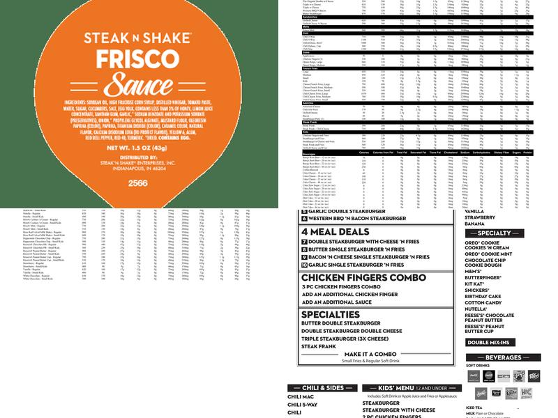 Steak 'n Shake Menu