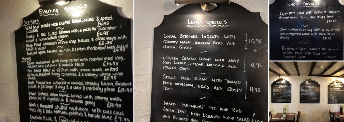 The House in The Tree Menu