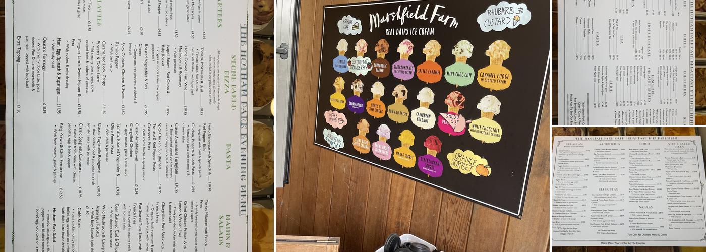 Hotham Park Cafe Menu