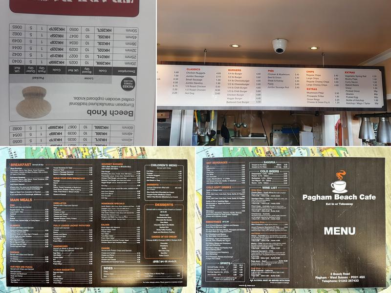 Pagham Beach Cafe Menu