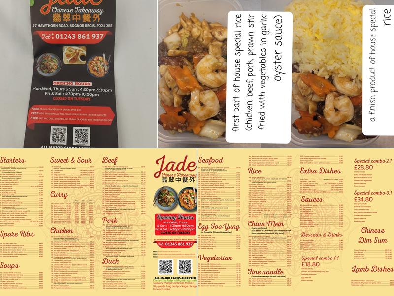 Jade Takeaway Menu