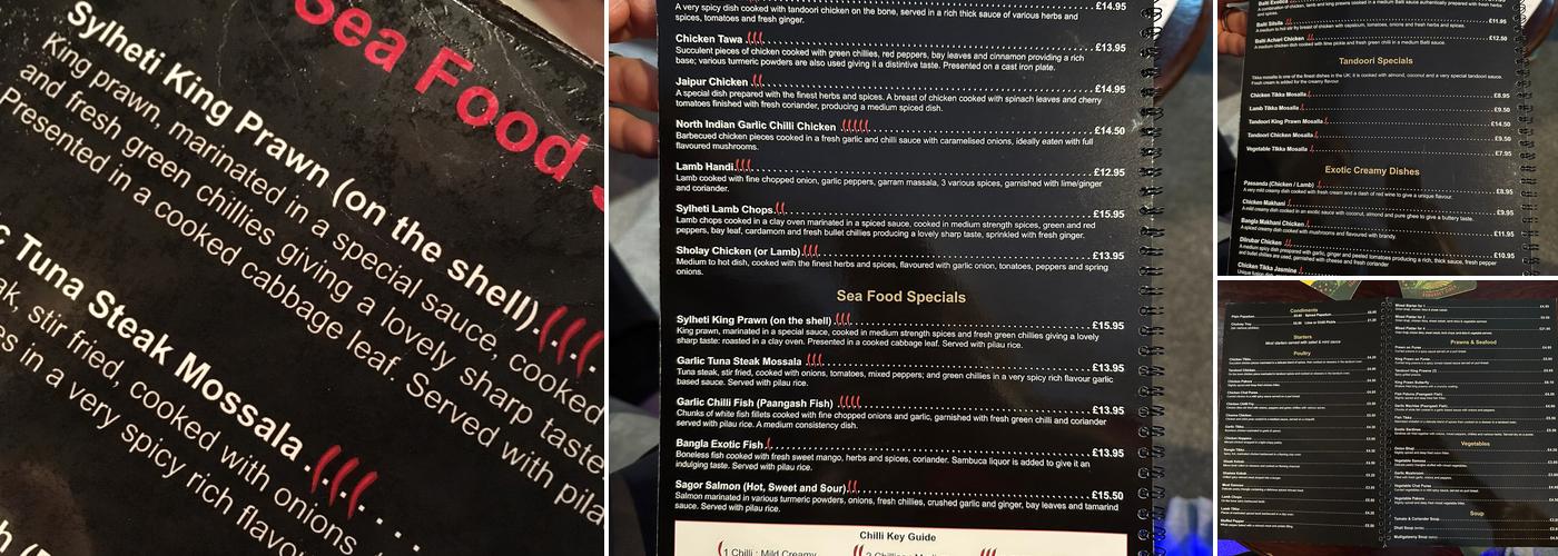 Viceroy Indian Cuisine Menu