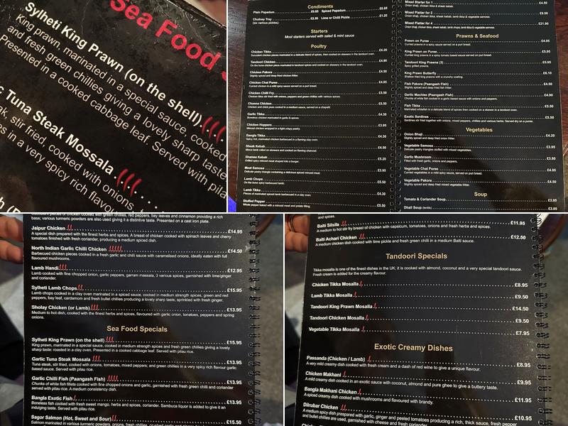 Viceroy Indian Cuisine Menu