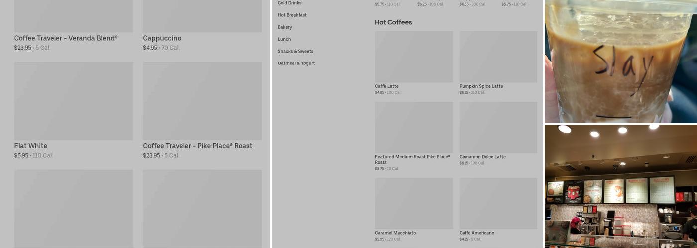 Starbucks Menu
