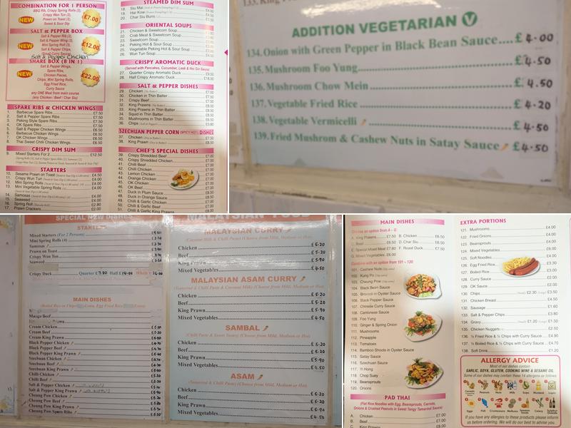 Chopsticks Menu