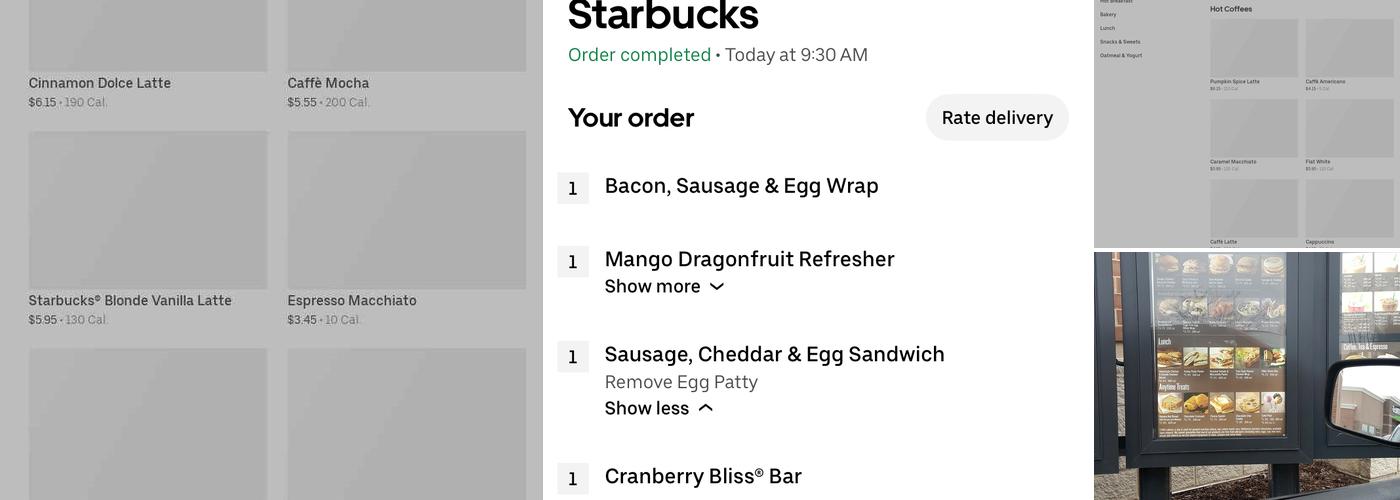 Starbucks Menu
