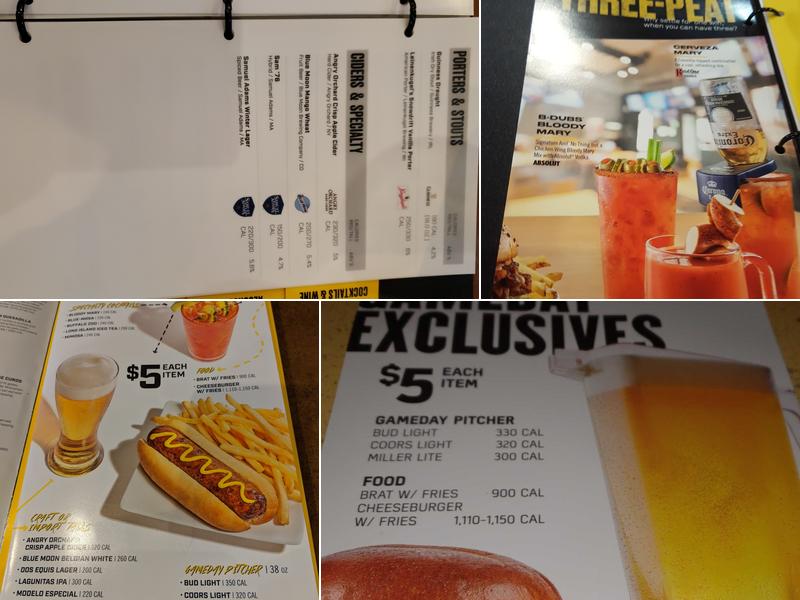 Buffalo Wild Wings Menu